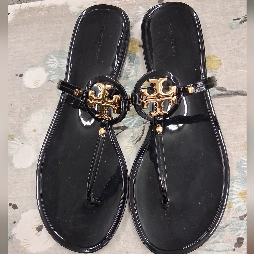 TORY BURCH Miller Jelly Slip-On Slide Flat Mule Sandals NWT - Picture 6 of 8